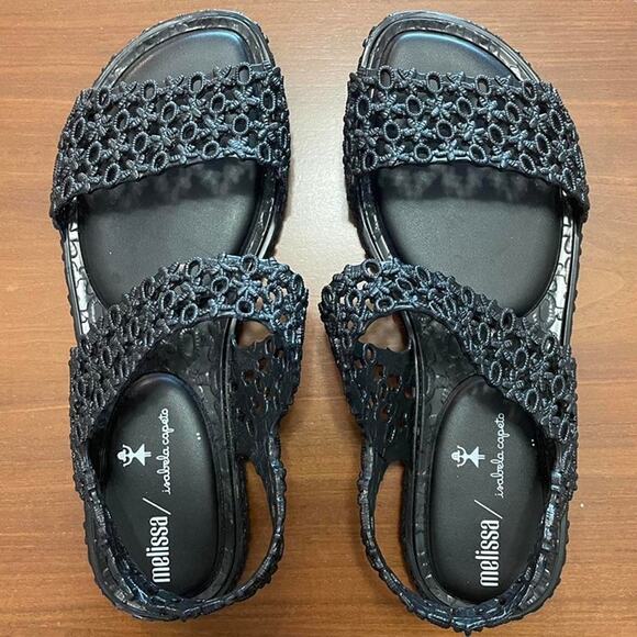Melissa Panc x Isabela Capeto Black Vegan Rubber Sandals – Women’s Size 8 - Picture 1 of 7